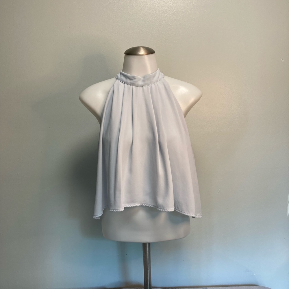 Blush Noir Crop Top S Sexy Pale Blue Gray.
